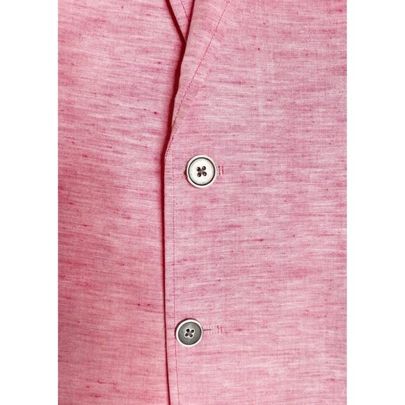 $300 NHP Pink Linen Blend Blazer Sports Coat Jacket Blazer 2 Button Size 44L - Picture 2 of 5